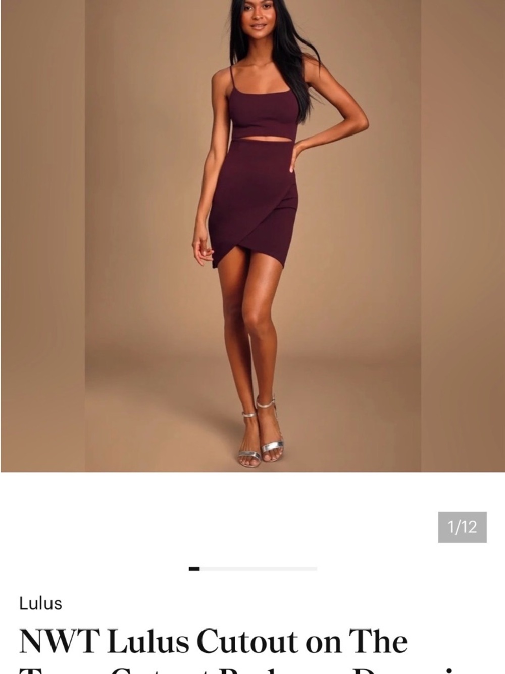 Lulus Plum Cutout Mini Dress